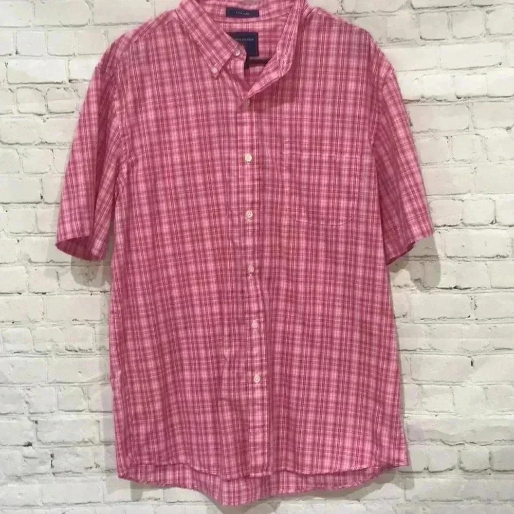 Saddlebred Men's Easy Care Button-Up Shirt Size Large
